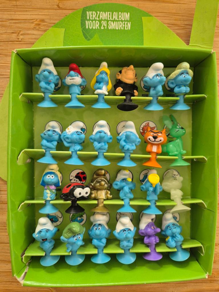 De Smurfen Verzameling: 24 Smurfen in Album, Verzamelen, Smurfen, Ophalen of Verzenden