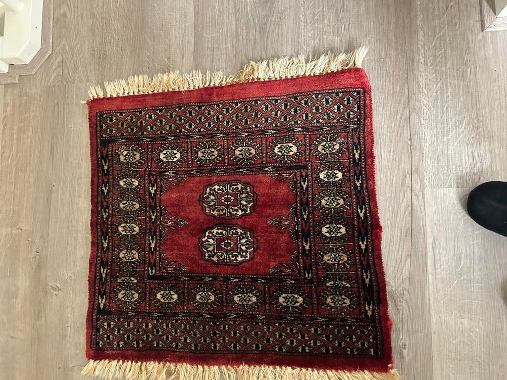Vintage Perzisch tapijt - Rood met traditioneel patroon, Minder dan 50 cm, 50 tot 100 cm, Ophalen of Verzenden, Zo goed als nieuw