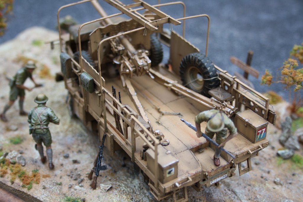 WW2 diorama "bedford", Ophalen, Zo goed als nieuw, 1:35 tot 1:50, Diorama