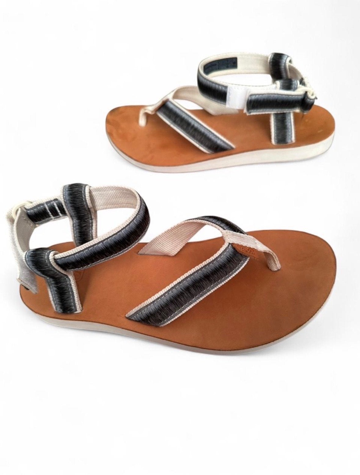Teva Original Leather Thong Sandalen Ombre Webbing Dames EU, Kleding | Dames, Schoenen, Zwart, Gedragen, Sandalen of Muiltjes