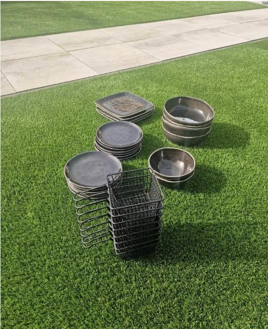 Nieuwe Toscane borden en frituurmandjes, Huis en Inrichting, Keuken | Servies, Nieuw, Compleet servies, Overige stijlen, Keramiek
