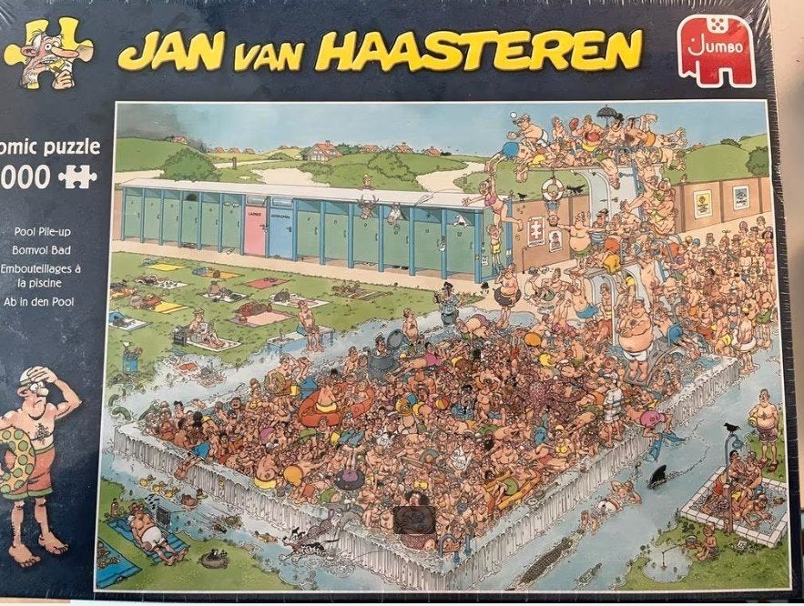 Jan van Haasteren Puzzel - Zwembad Chaos, Ophalen of Verzenden, 500 t/m 1500 stukjes, Nieuw