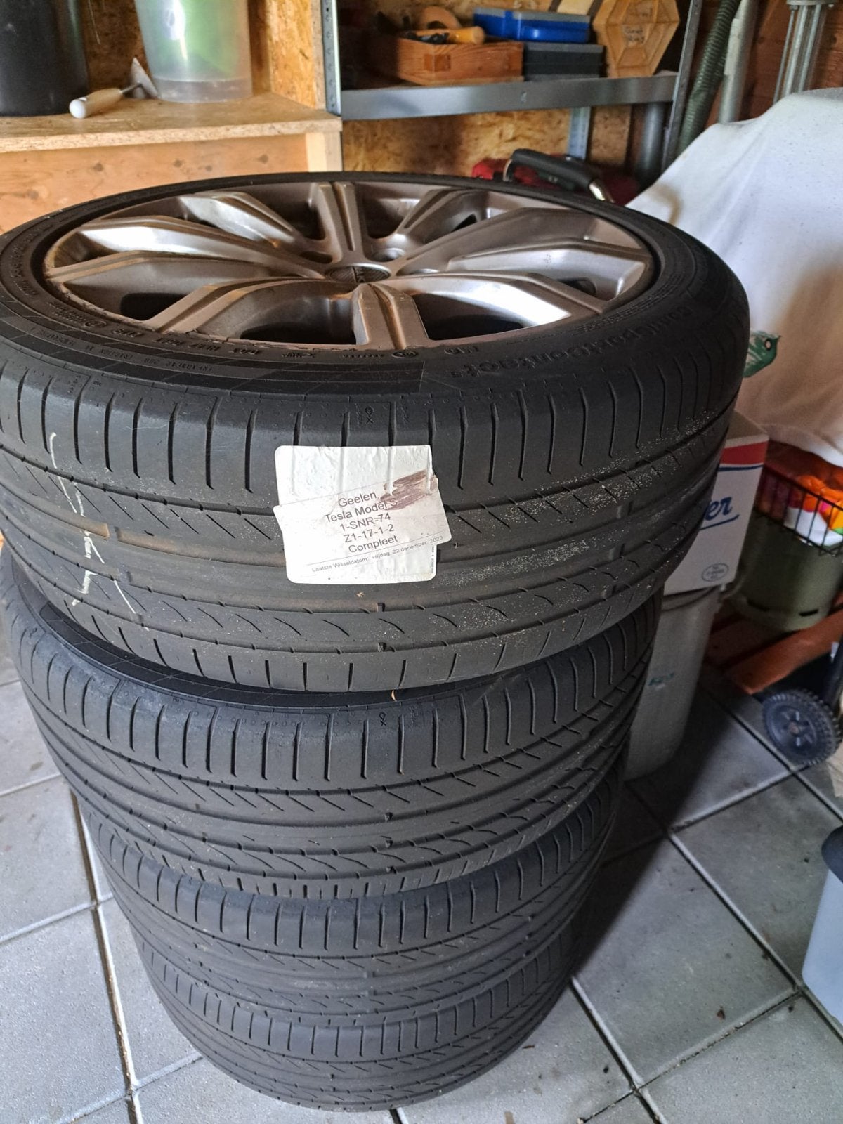 Mooie set velgen met banden (banden bijna op), Auto-onderdelen, 19 inch, Gebruikt, Banden en Velgen, Ophalen of Verzenden
