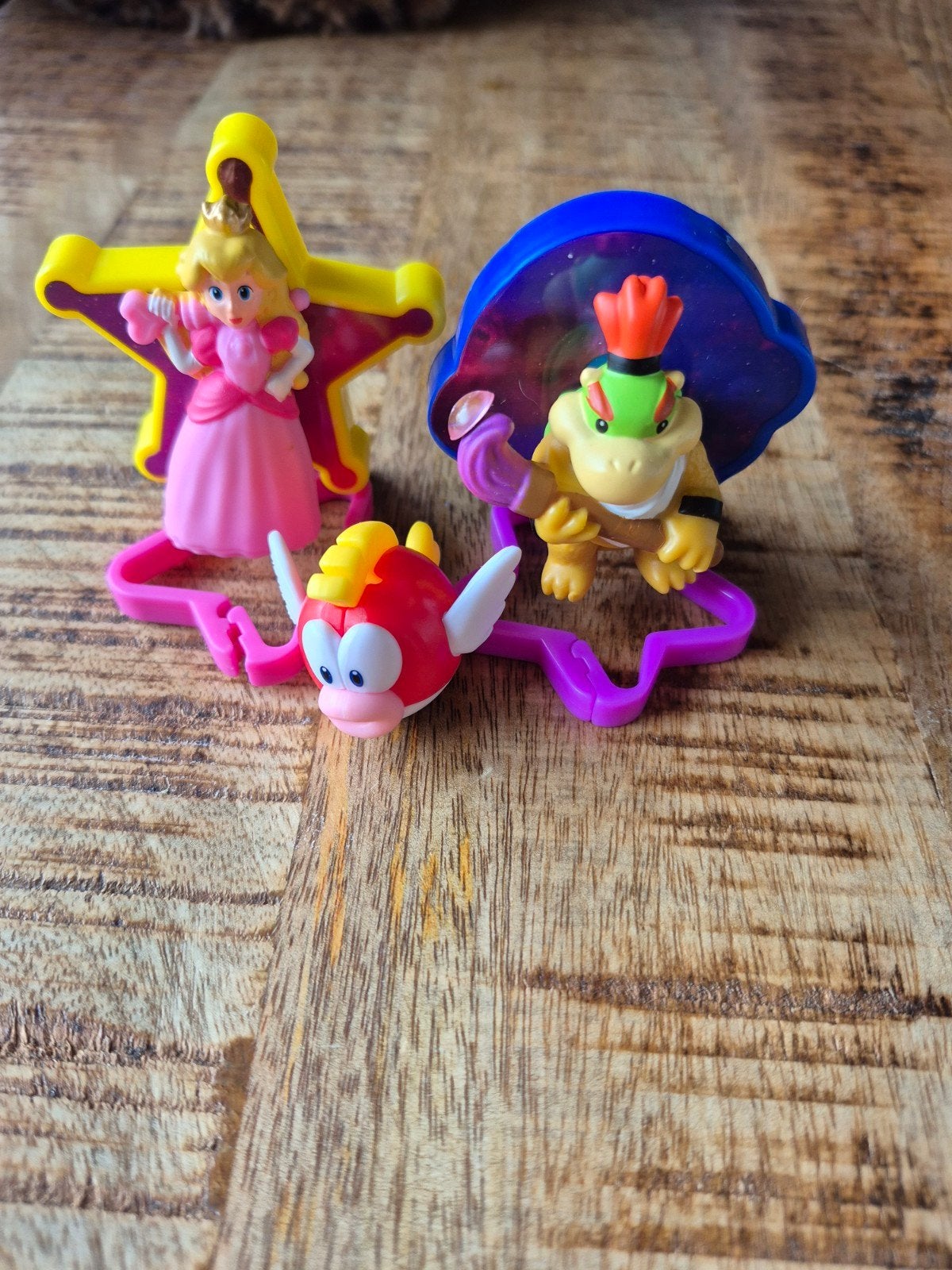 Super Mario McDonald's speelgoed - Peach, Bowser Jr., Cheep, Ophalen of Verzenden, Gebruikt