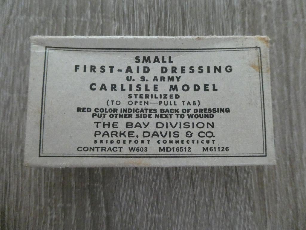 First Aid Dressing doosje, Ophalen of Verzenden, Landmacht, Amerika, Kleding of Schoenen