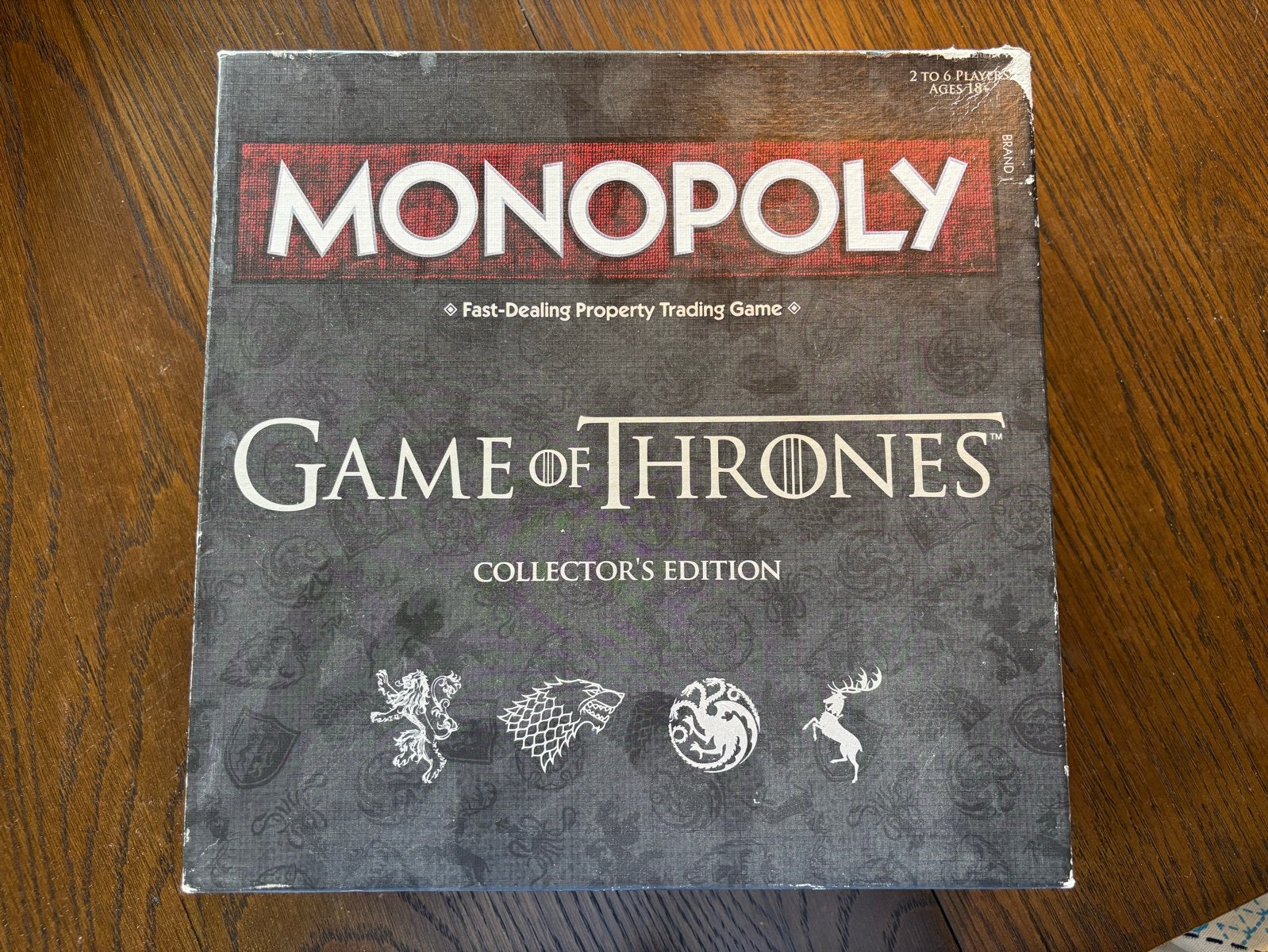Monopoly Game of Thrones Collector's Edition, Drie of vier spelers, Ophalen, Gebruikt