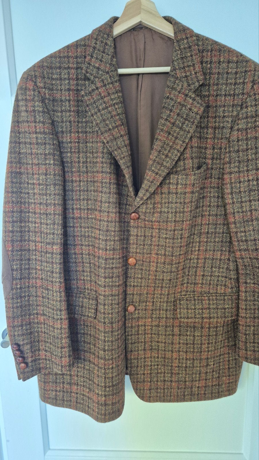 Jasje Harris Tweed Maat 52 - Zeer Goede Staat, Maat 52/54 (L), Harris Tweed, Bruin, Ophalen of Verzenden