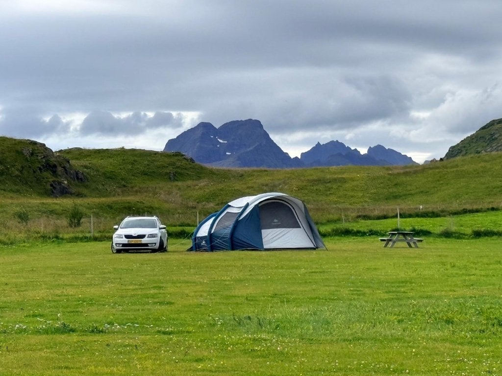 Quechua Air Seconds 5.2 Fresh & Black opblaasbare tent, Ophalen, Zo goed als nieuw, Tot en met 5