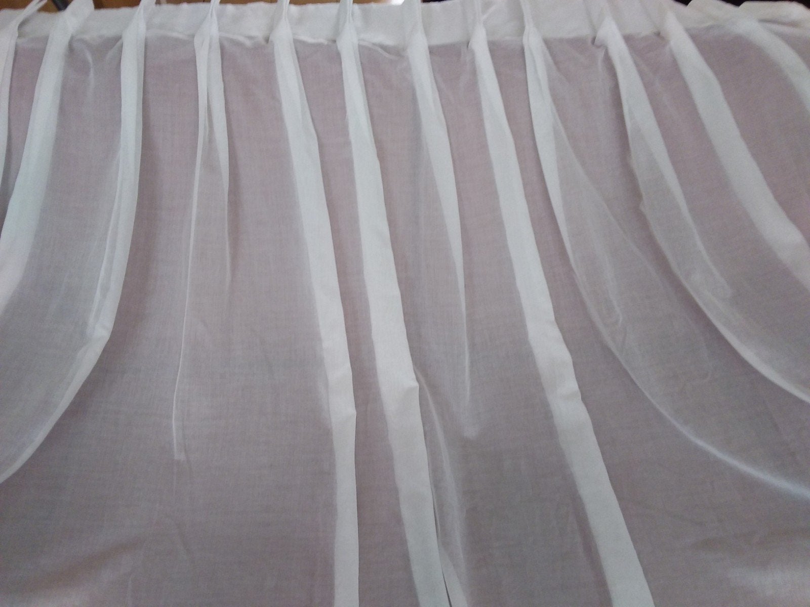 4 Helderwitte vitrage van 260 cm hoog en 130-180 cm breed, Wit, Ophalen of Verzenden, 260 cm, Lichtdoorlatend