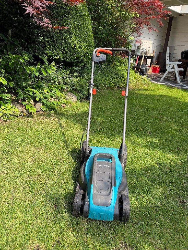 Gardena grasmaaier te koop, Tuin en Terras, Grasmaaiers, Ophalen, Cirkelmaaier, Gebruikt, Elektrische grasmaaier