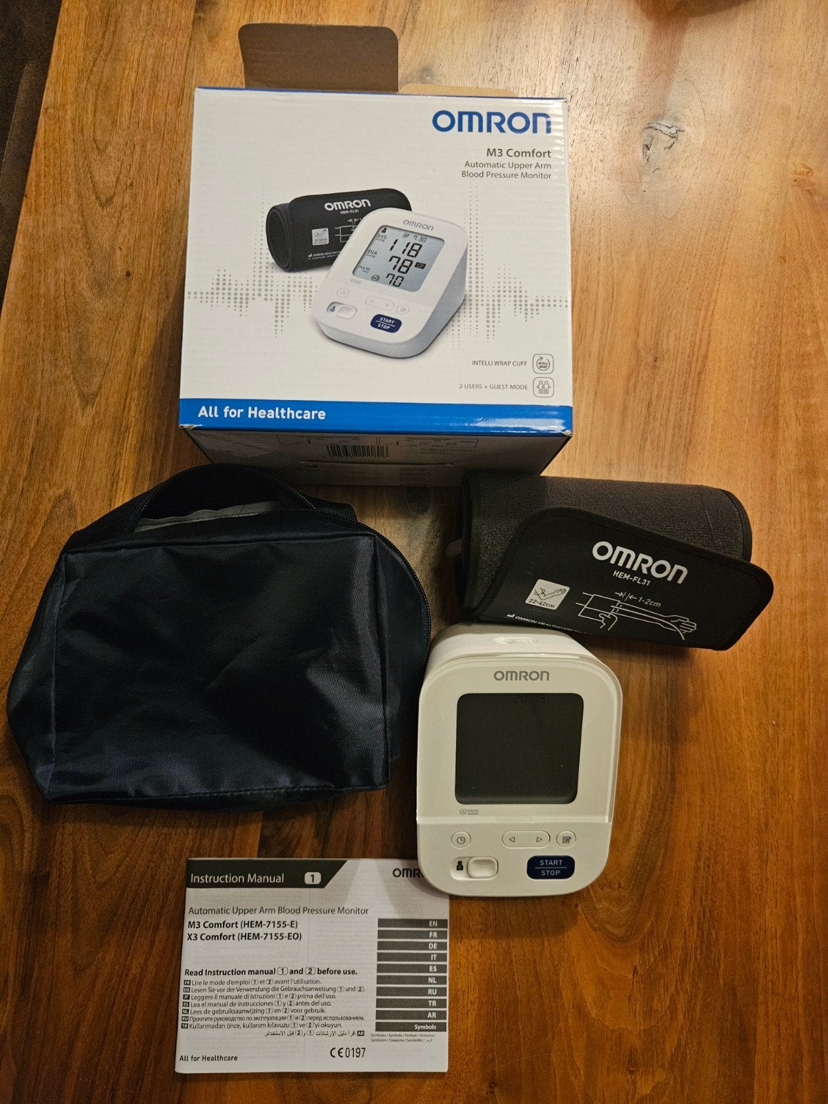 Omron M3 Comfort Bloeddrukmeter - Zo goed als nieuw, Ophalen of Verzenden, Zo goed als nieuw, Overige typen