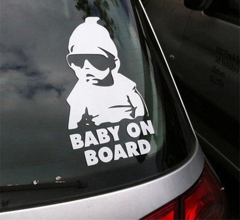 Coole Baby on Board sticker met zonnebril - Auto tuning, Auto diversen, Ophalen of Verzenden