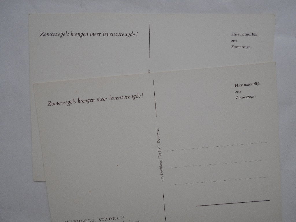 Culemborg Den Hoorn ets H E Roodenburg Zomerzegel is vreugde, Ophalen of Verzenden, 1960 tot 1980, Ongelopen