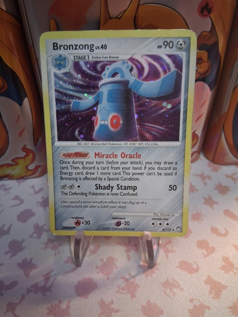 Pokémon Kaart Bronzong Lv.40 Holo, Ophalen of Verzenden, Zo goed als nieuw, Losse kaart, Foil