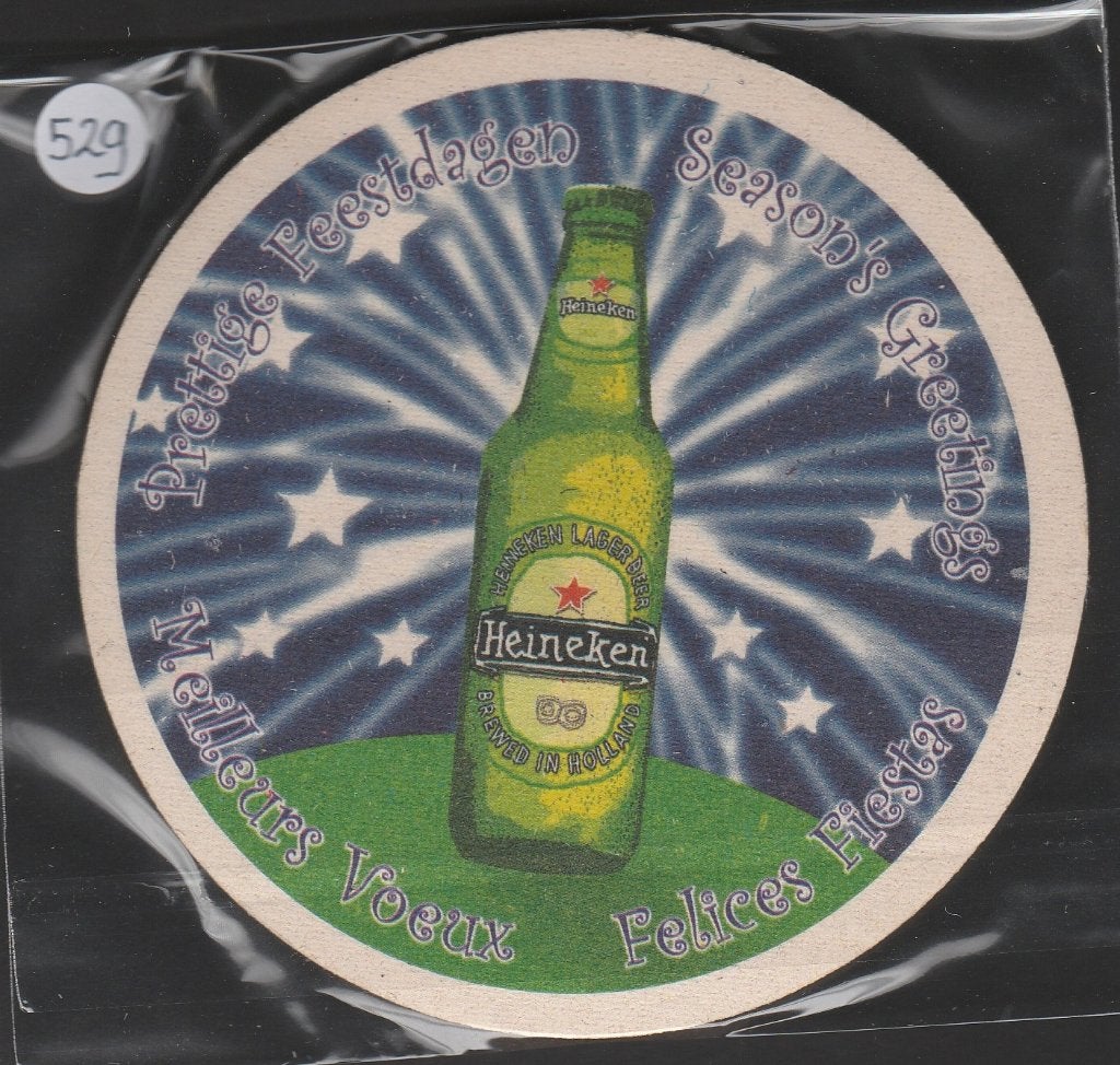 Bierviltje Heineken A529, Verzenden, Gebruikt, Viltje(s), Heineken