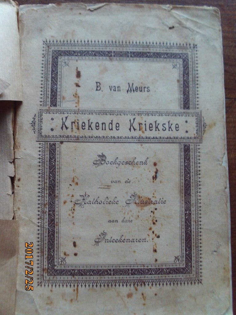 Kriekende Kriekske Betuwe Gedichten 1894 Katholieke Illustra, Ophalen of Verzenden, B.van Meurs
