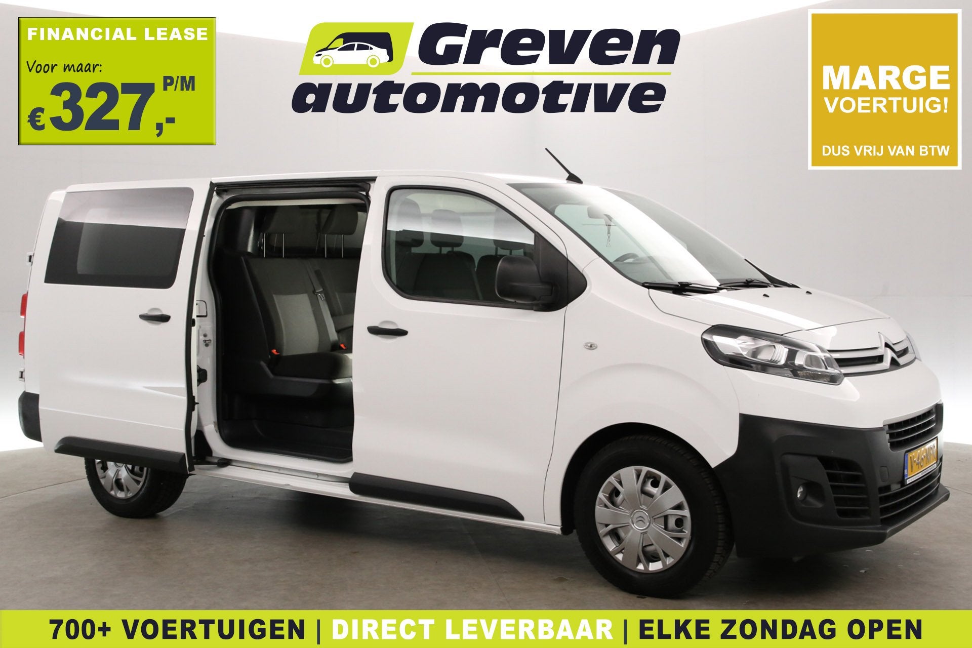 Citroën Jumpy 2.0 BlueHDI 145PK L3H1 | Marge | DC | 6 Zits, Voorwielaandrijving, 145 pk, Stof, Gebruikt