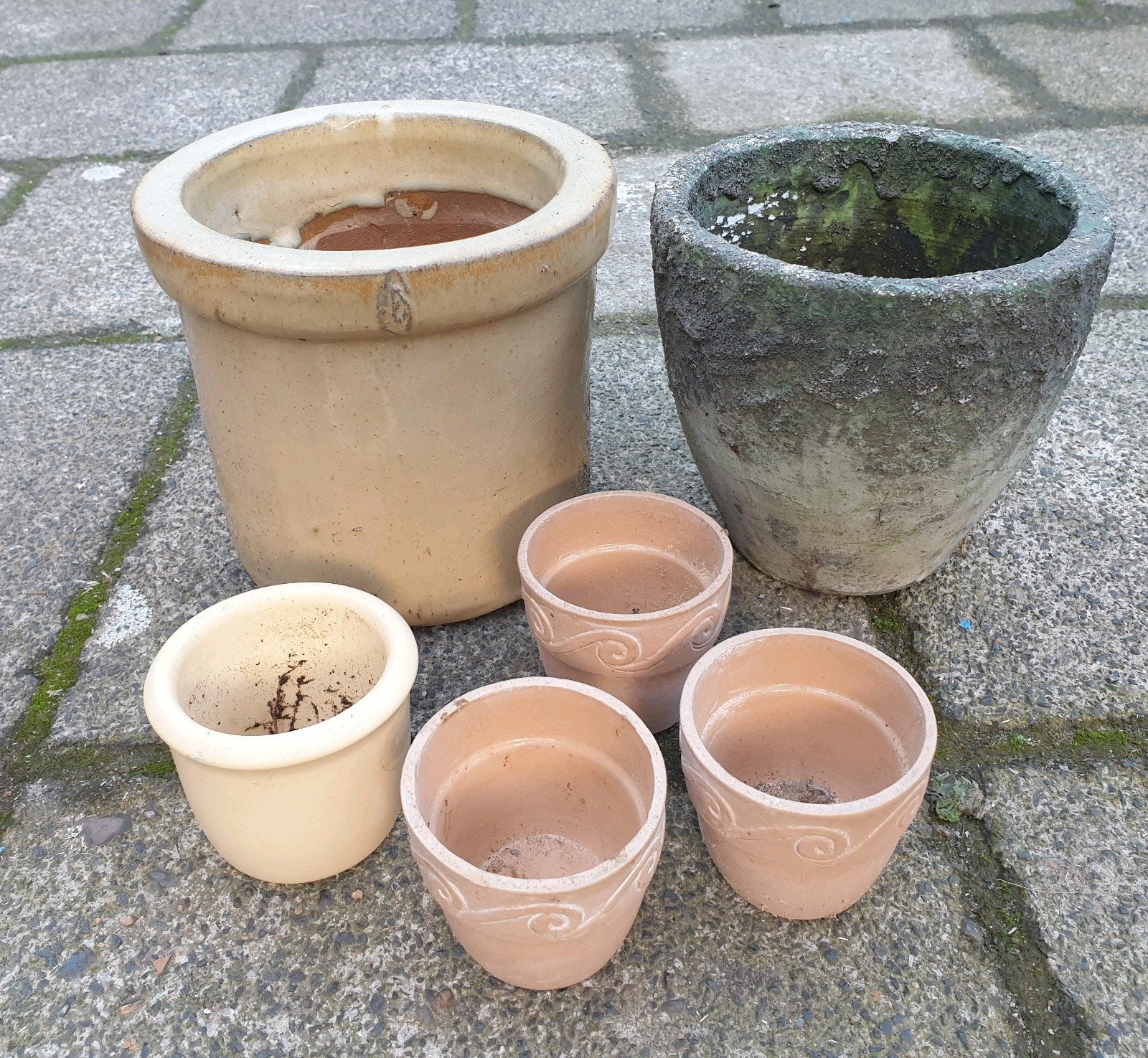 Plantenpotjes gratis ophalen, Tuin en Terras, Ophalen, Gebruikt, Rond, Binnen
