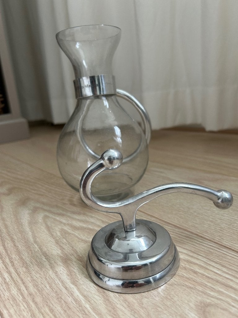 Riviera Maison vaasje met ophanghaak, Ophalen, Transparant, 20 cm, Glas