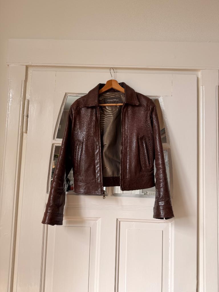 Leren jasje Transmission bruin dames S, Kleding | Dames, Bruin, Transmission, Ophalen of Verzenden, Jasje