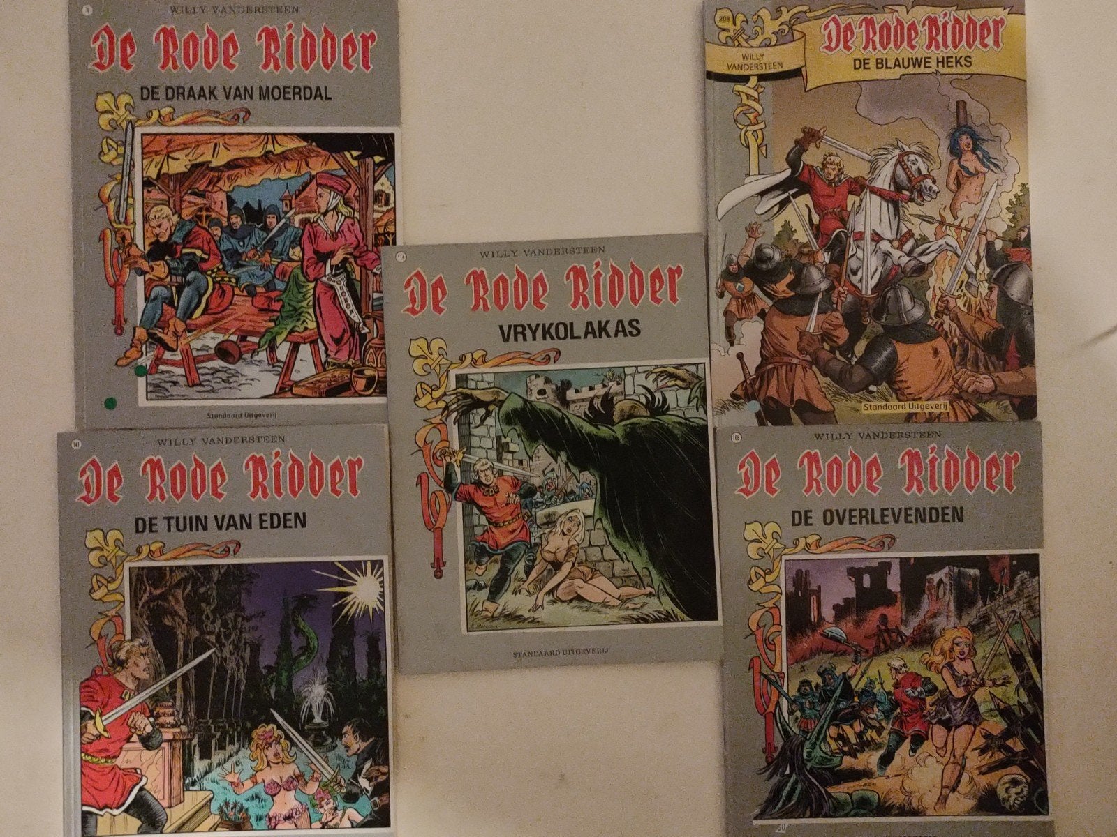 De Rode Ridder - 5 stripboeken van Willy Vandersteen €2 ps, Meerdere stripboeken, Ophalen of Verzenden, Zo goed als nieuw, Willy van der Steen.