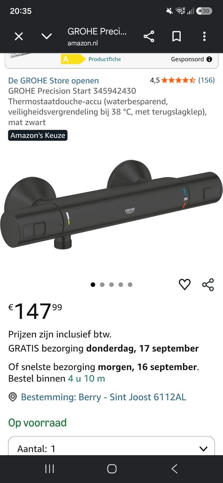 grohe kraan, Ophalen of Verzenden, Nieuw, Douche