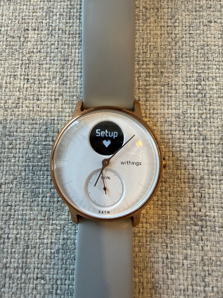 Withings Steel HR(HWA03B) hybrid Smartwatch, Gebruikt, Withings, Geel, Ophalen of Verzenden