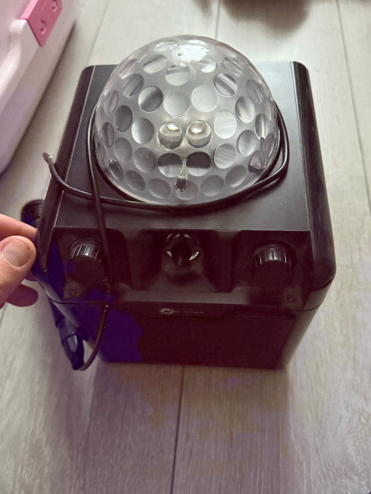 Karaoke set met discolamp en microfoon, Ophalen, Gebruikt, Complete set