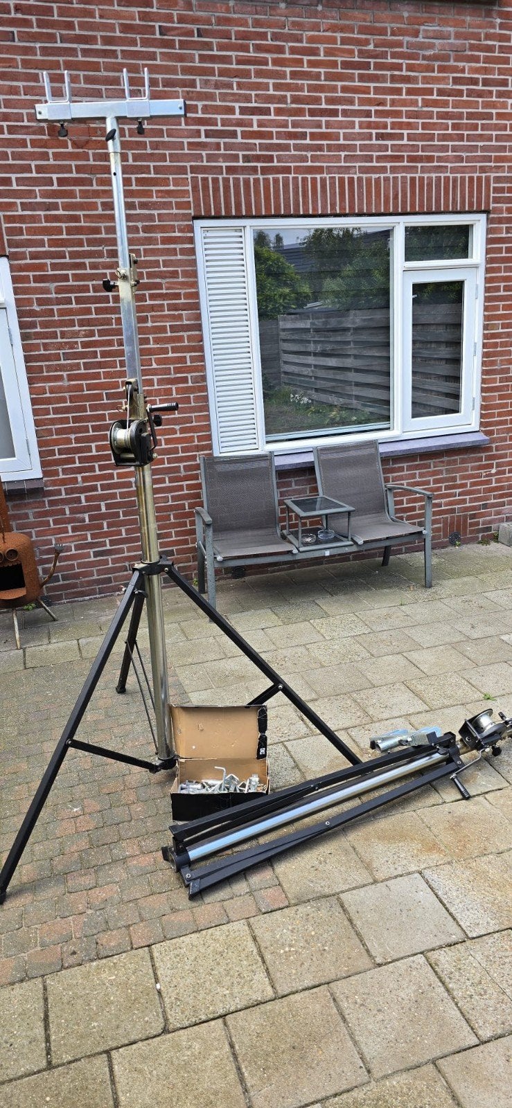 Professionele Wind-up Lichtstatieven met Trussclamps, Muziek en Instrumenten, Ophalen of Verzenden, Gebruikt, Licht