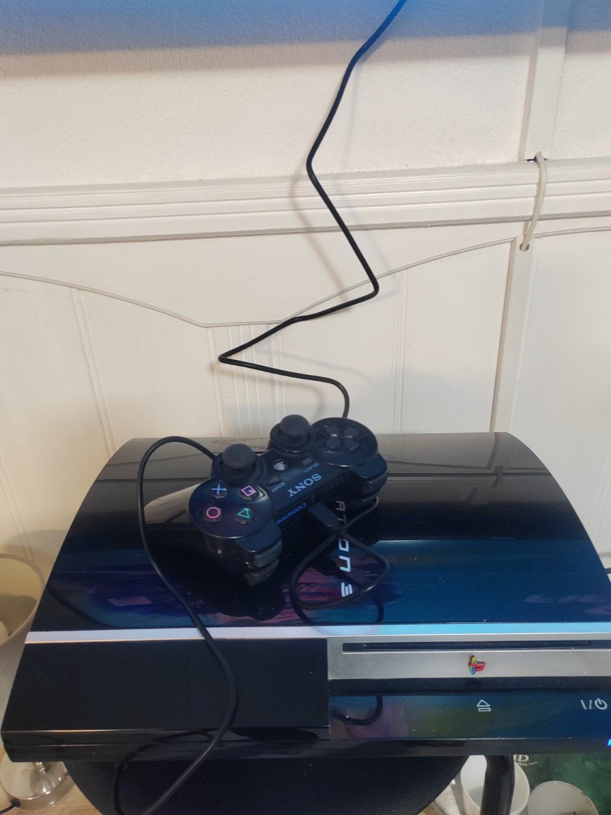 PlayStation 3 Slim met controller en kabels, Spelcomputers en Games, Ophalen of Verzenden, 160 GB, Met 1 controller, Slim
