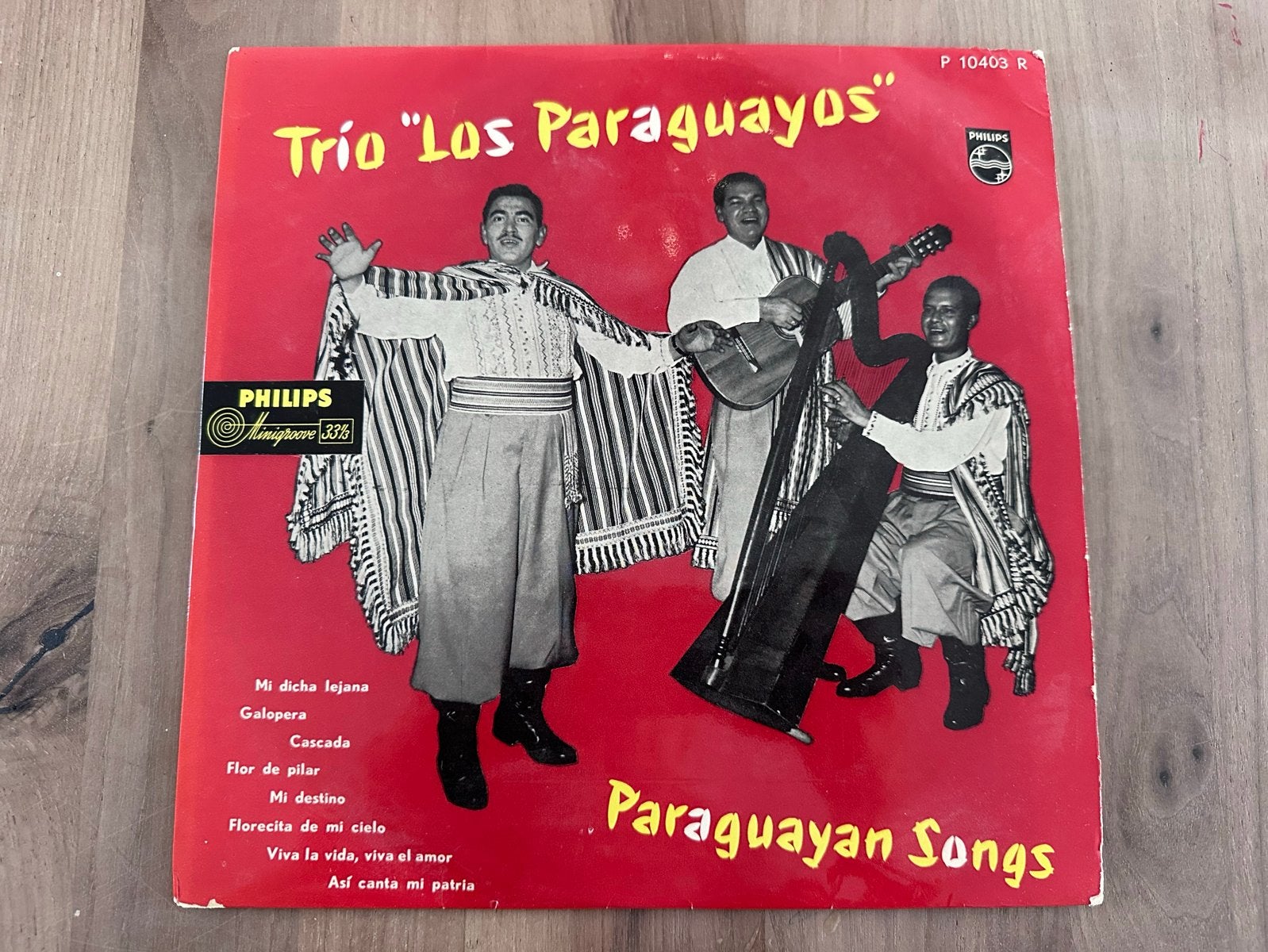 Trio Los Paraguayos - Paraguayan Songs LP (Philips), LP, Gebruikt, 10 inch, Ophalen of Verzenden
