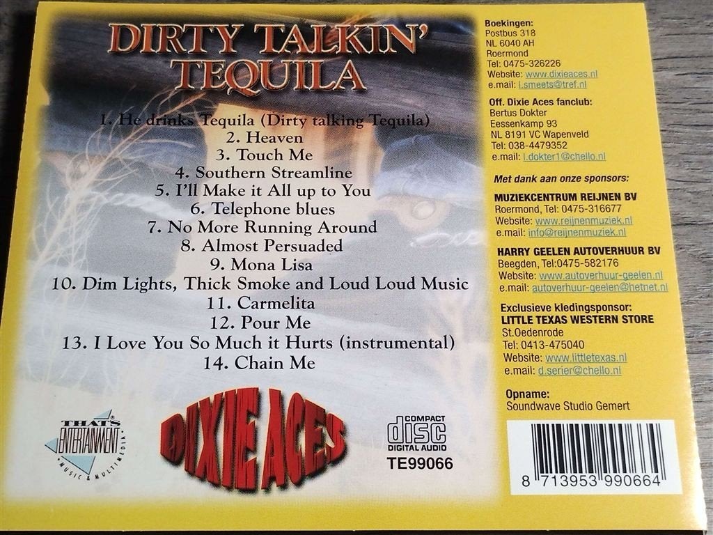 Dixie Aces ‎– Dirty Talkin\' Tequila, Ophalen of Verzenden, Zo goed als nieuw