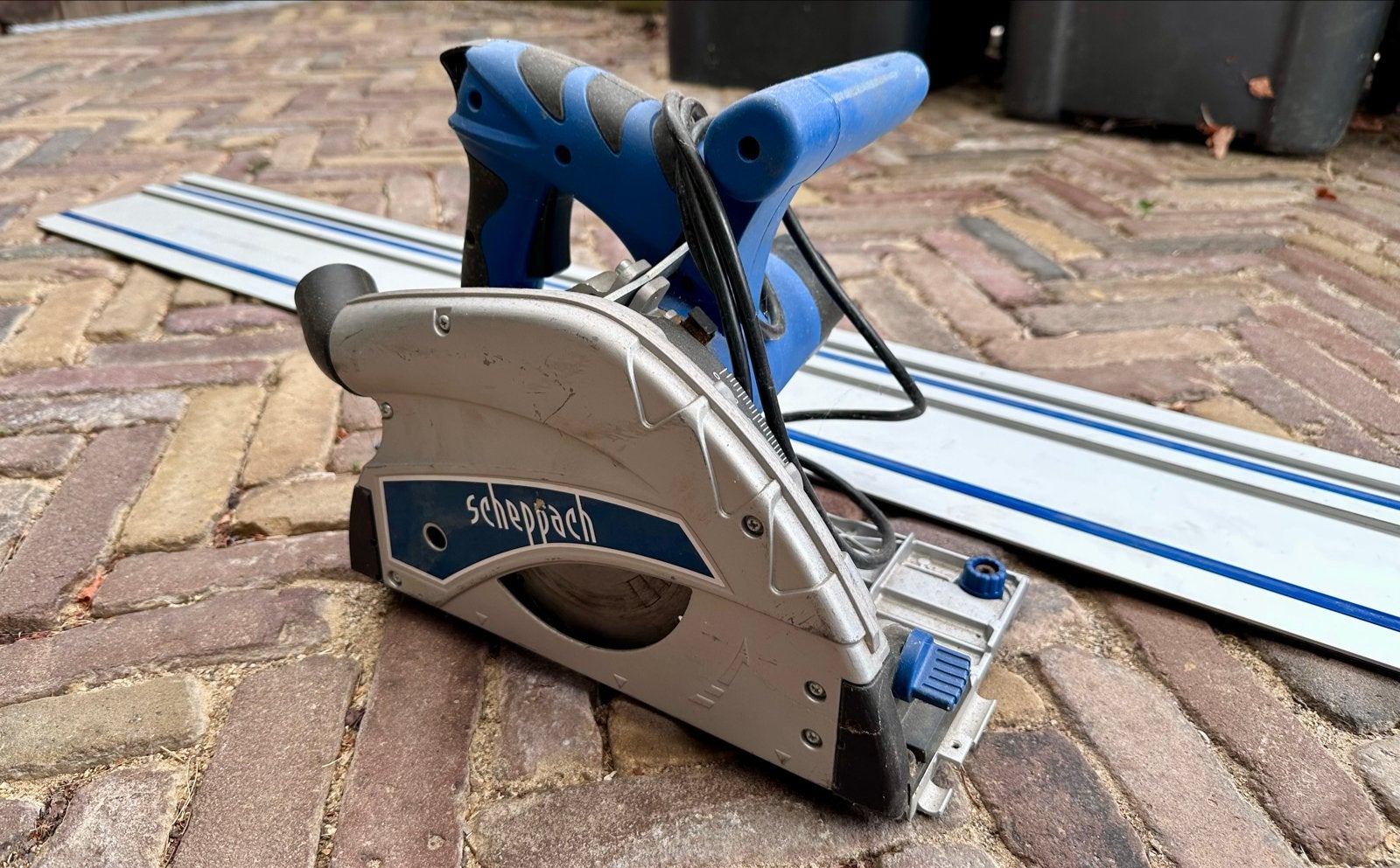 Scheppach PL55 invalzaag met geleiderail, Ophalen, Gebruikt, Invalzaag, 70 mm of meer