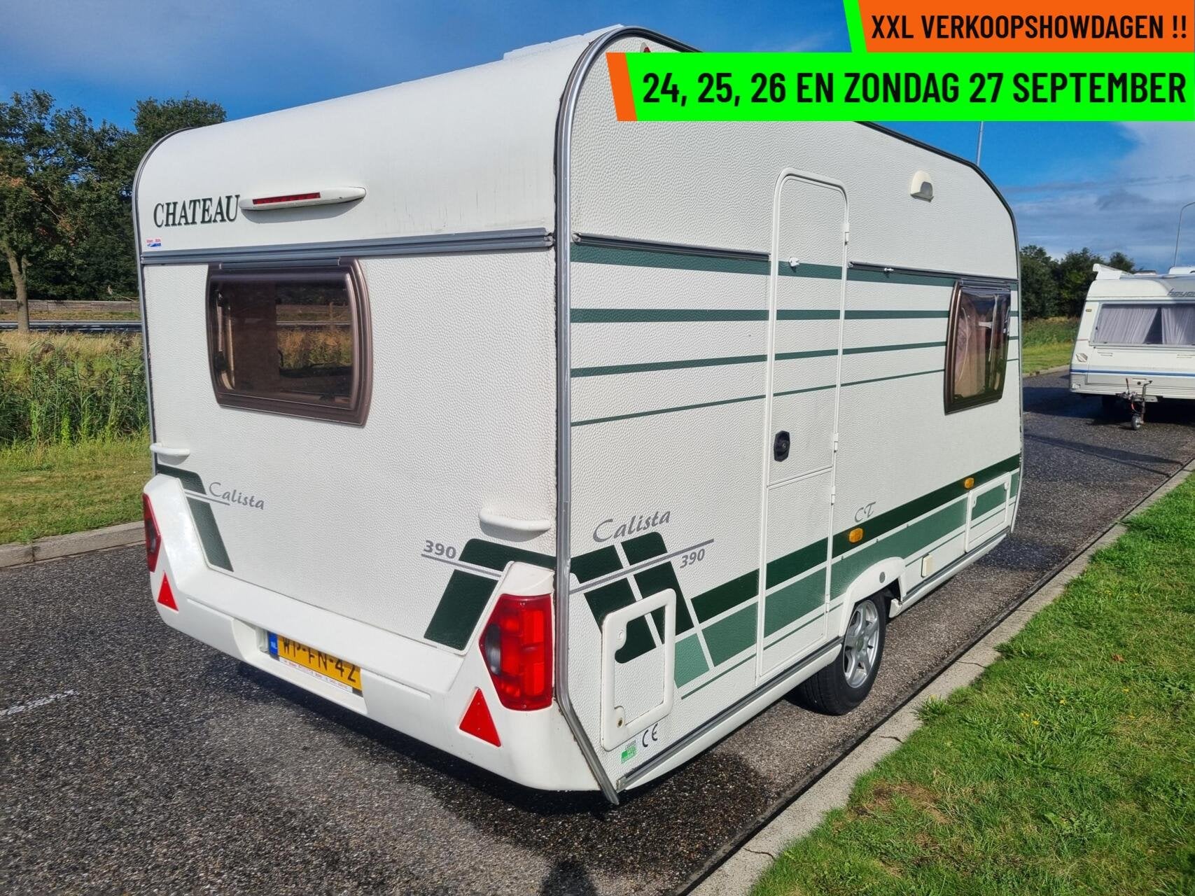 Chateau calista-XXL VERKOOPSHOW 24,25,26 & 27 SEPT.10-17 UUR, Caravans en Kamperen, Chateau, Rondzit, Tot en met 2, Bedrijf