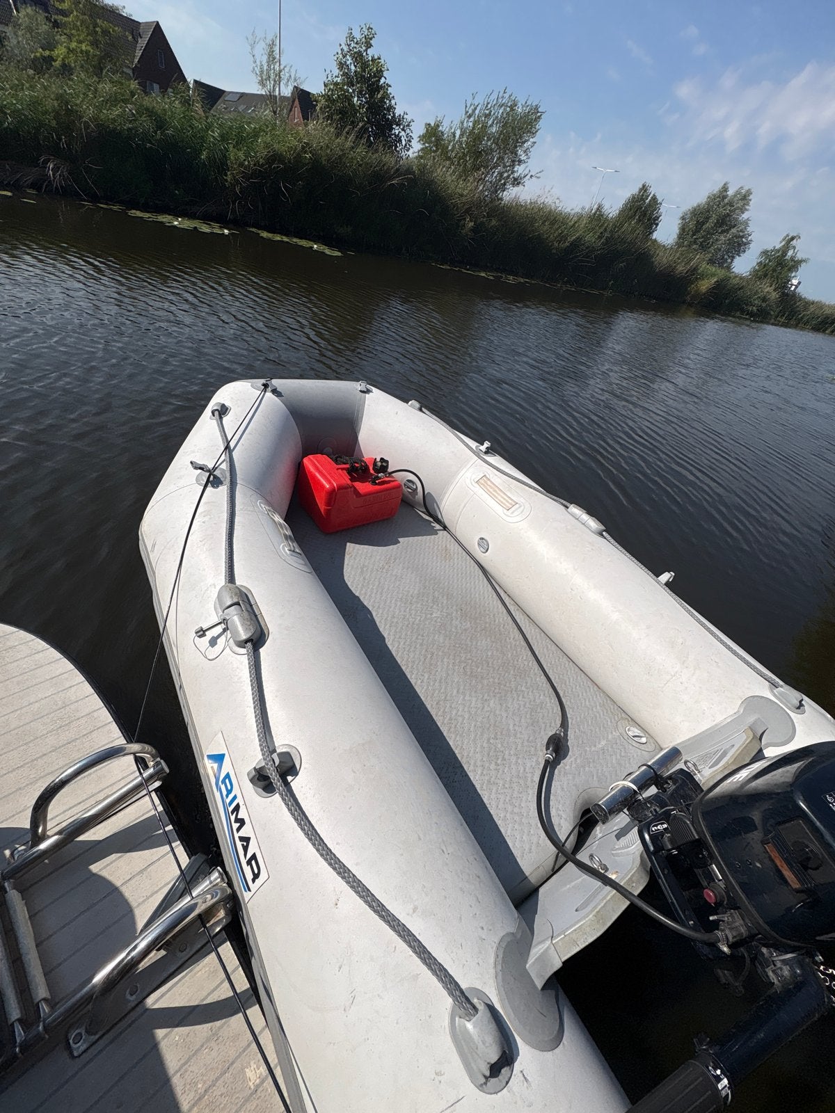 Arimar Soft Line 270 rubberboot met Evinrude buitenboordmoto, Ophalen