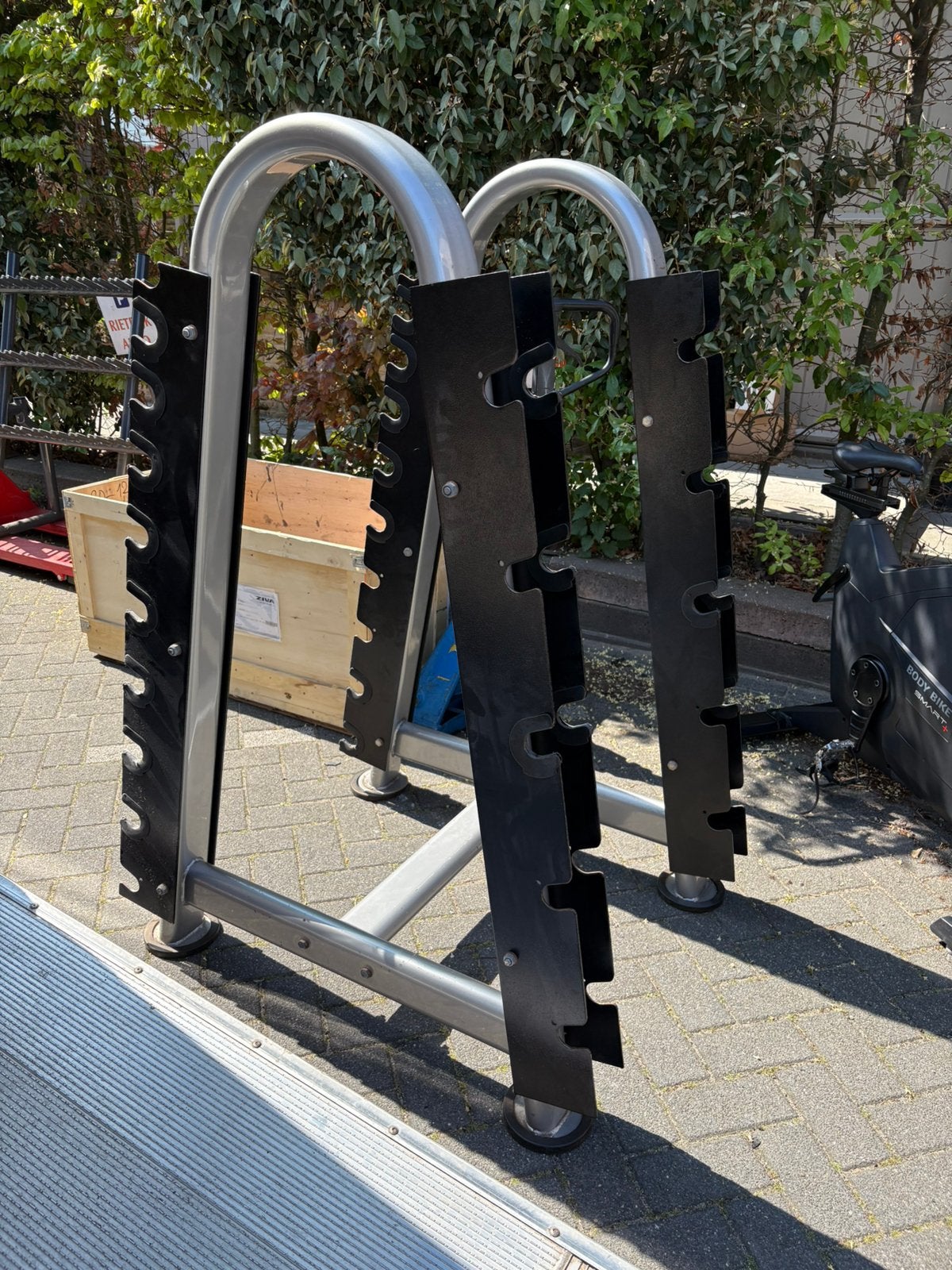 Lifemaxx verticaal dumbbell rek voor dumbbells en stangen, Ophalen, Dumbbell, Gebruikt, Lifemaxx