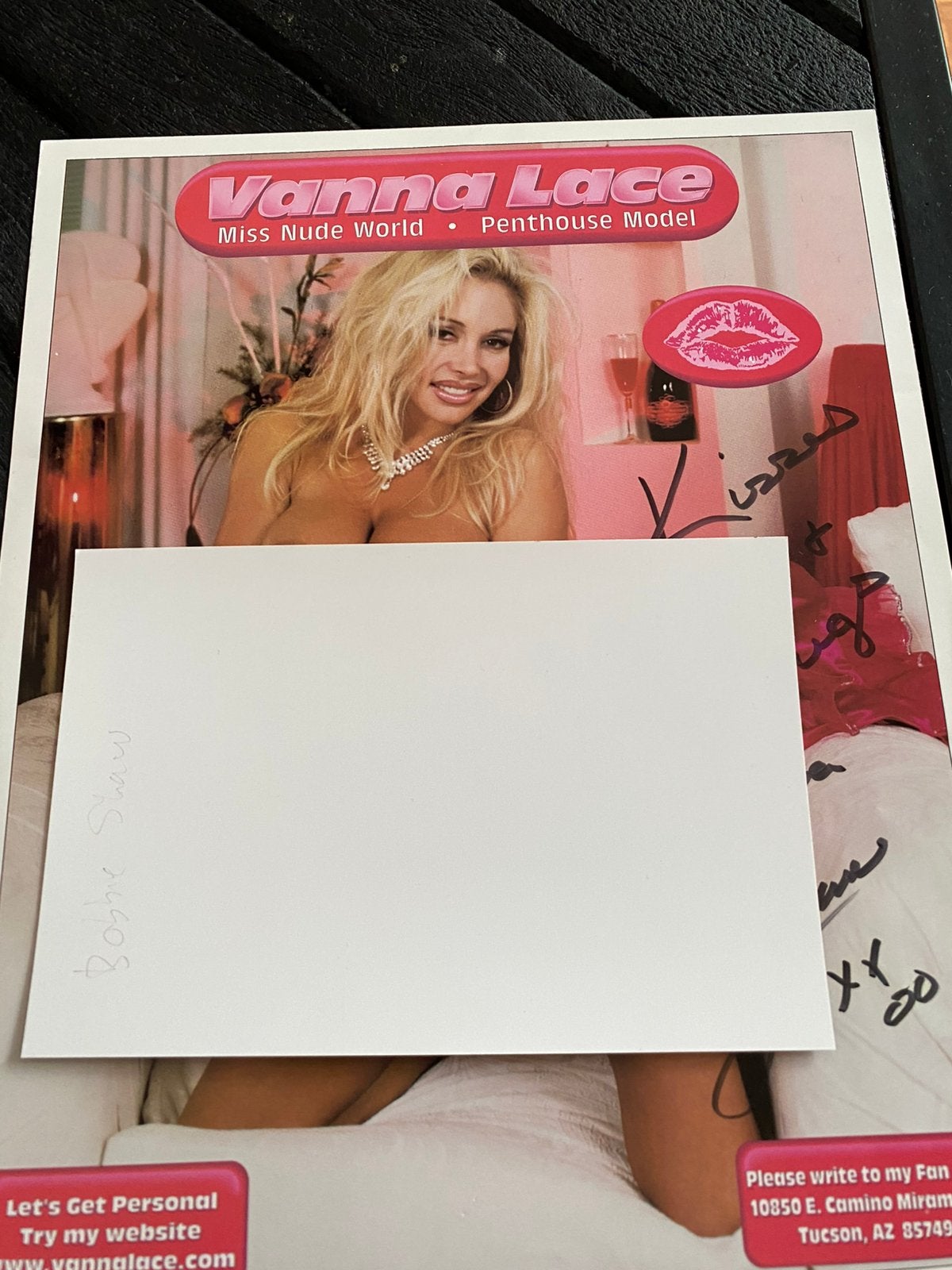 Filmster handtekening pin up vanna lace, Verzamelen, Film en Tv, Ophalen of Verzenden, Zo goed als nieuw