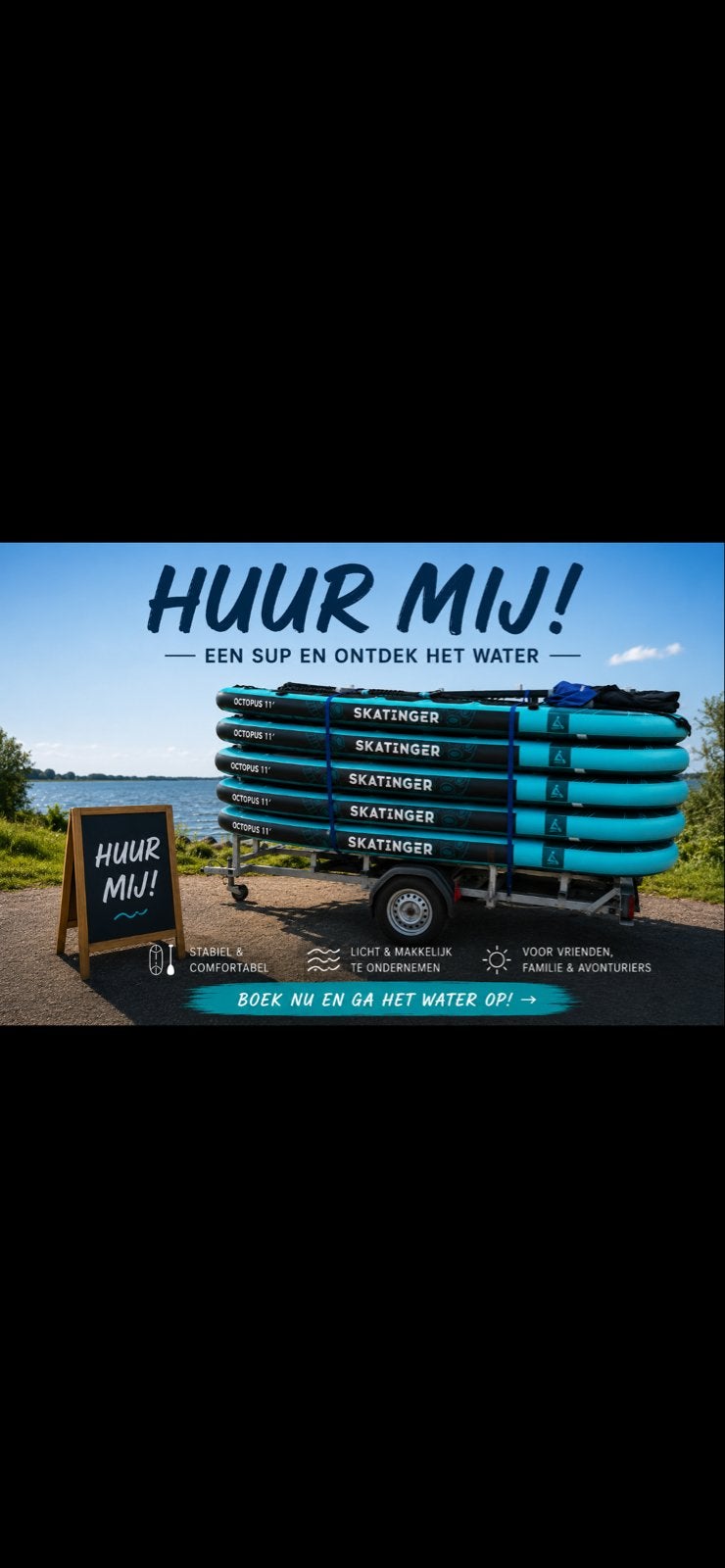 Huur 10 SUPs op trailer - Ontdek het water!, Ophalen, Nieuw