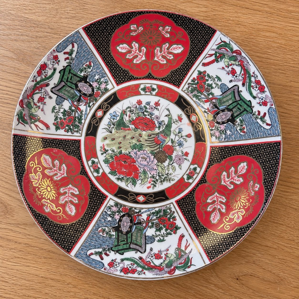 Chinees sierbord voor de Marokkaanse markt – pauwenmotief, Ophalen, Zo goed als nieuw, Bord(en), Overige stijlen