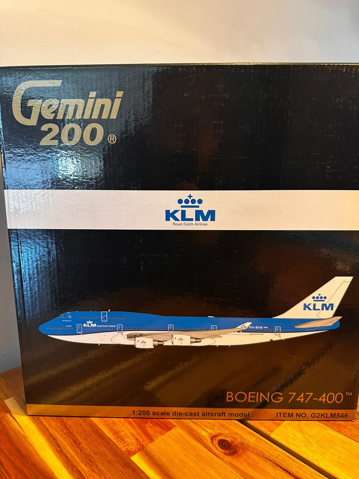Gemini 200 KLM Boeing 747-400 PH-BFW – 1:200, Ophalen of Verzenden, Zo goed als nieuw, Schaalmodel