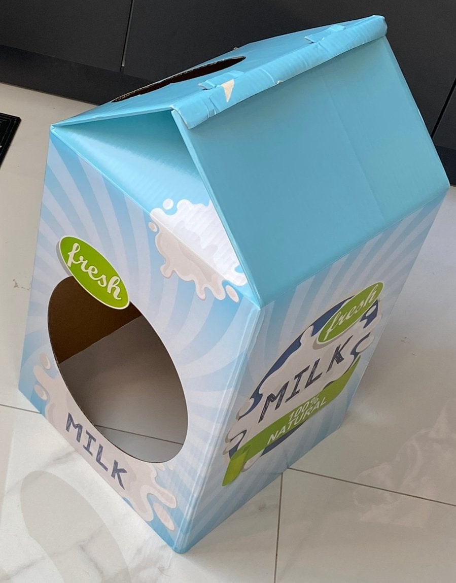 Melk pak karton katten huisje honden huisje konijnen fretten, Ophalen of Verzenden, Nieuw