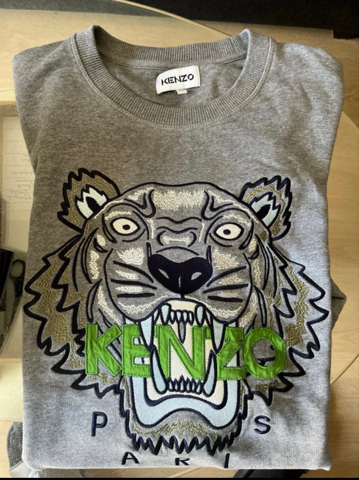 Kenzo Tiger Sweater Grijs Maat XL, Kleding | Heren, Ophalen of Verzenden, Zo goed als nieuw, Maat 56/58 (XL), Grijs