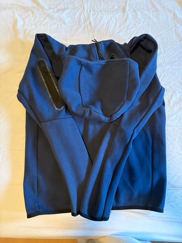 Nike Tech Fleece Hoodie - Donkerblauw (Maat S), Ophalen of Verzenden, Zo goed als nieuw, Maat 46 (S) of kleiner, Blauw