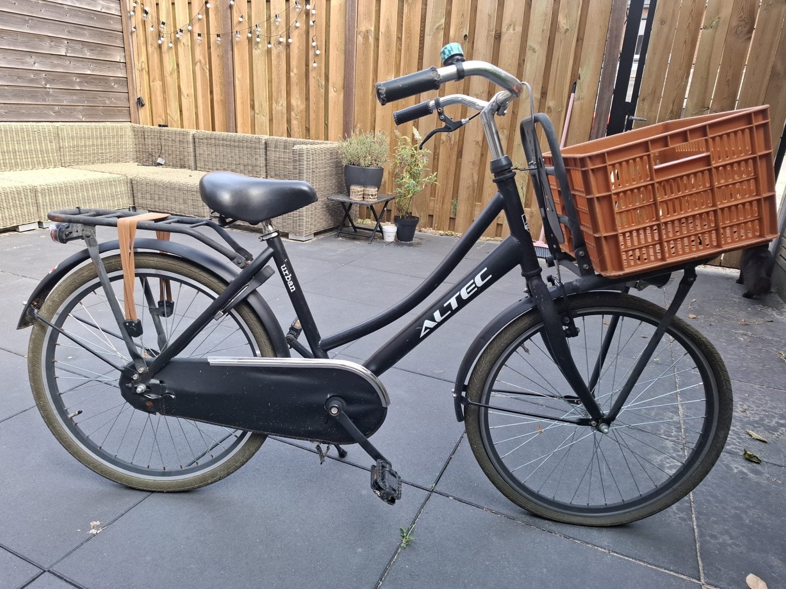 Altec Urban transportfiets - Zwart - Gebruikt, Fietsen en Brommers, Ophalen, Gebruikt, 26 inch of meer