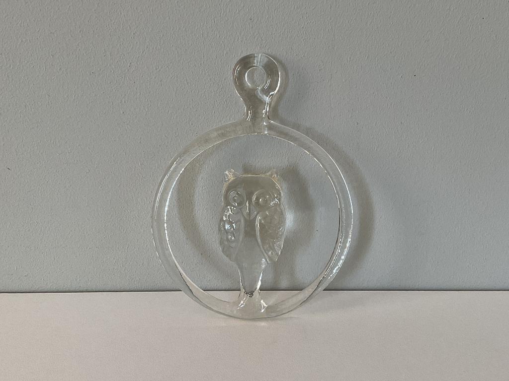Kosta Boda raamhanger, suncatcher Uil, Bertil Vallien, glas, Antiek en Kunst, Ophalen of Verzenden