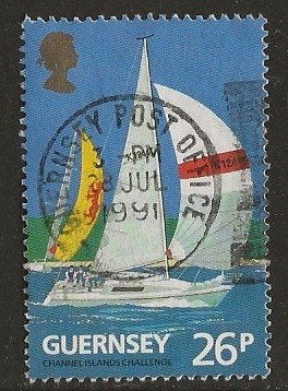 Guernsey 83, zeilboot, Verzenden, Gestempeld
