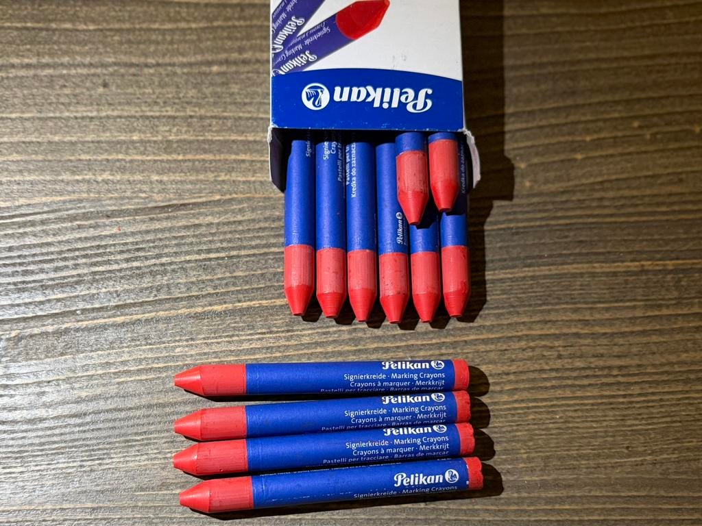 Pelikan signierkrijt / marking crayons rood – nieuw, Ophalen of Verzenden, Nieuw