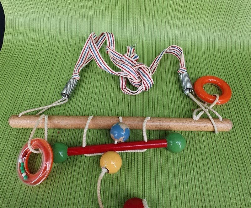 11970 vintage houten mobiel voor boven de babywieg, Kinderen en Baby's, Ophalen of Verzenden, Gebruikt, Overige typen