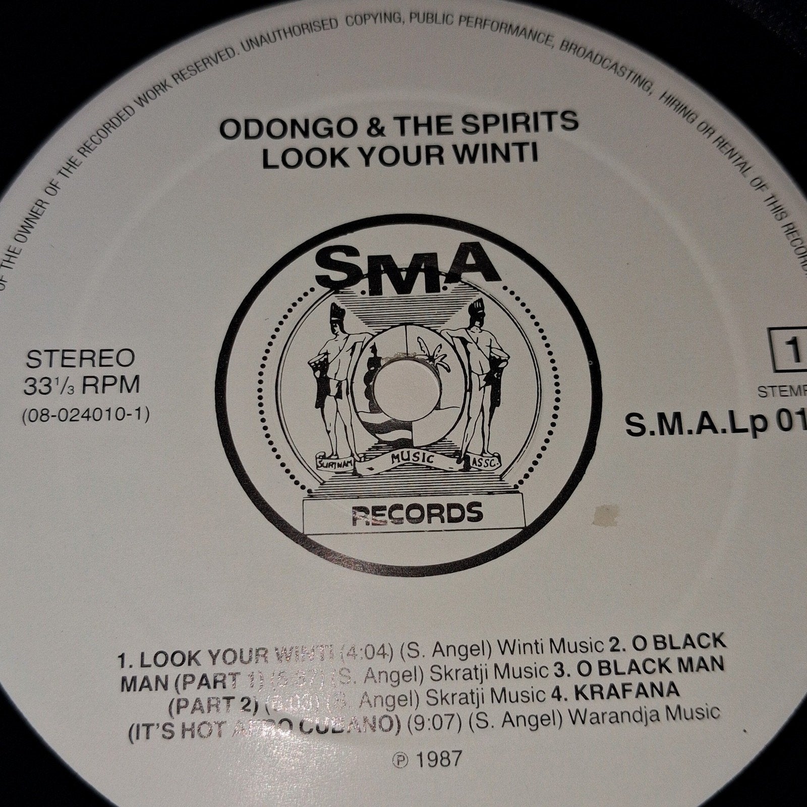Odongo & The Spirits - Look Your Winti LP (1987), LP, Gebruikt, Verzenden, Originele persing