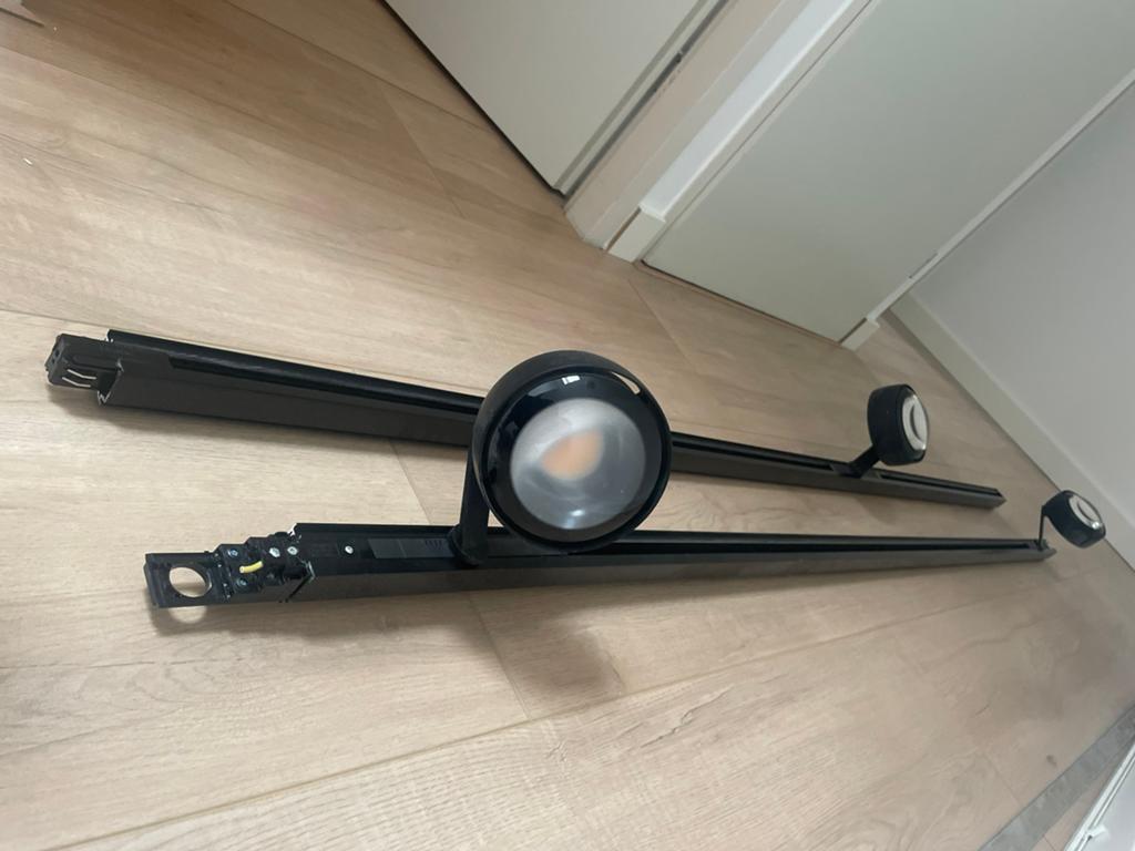 Occhio plafondlampen met verstelbare spots, Ophalen, Gebruikt, Metaal of Aluminium, Plafondspot of Wandspot